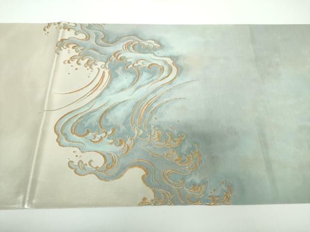皇室デザイナー 中村乃武夫作 六通柄袋帯 黒地 金銀糸 やまと謹製 美品 逸品 皇室デザイナー 中村乃武夫作 六通柄袋帯 黒地 金銀糸 やまと