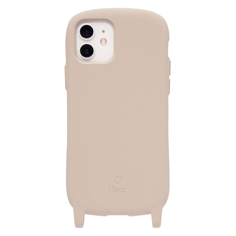iFace Hang and iPhone 12/12 Pro ケース シリコンハード (ベージュ 