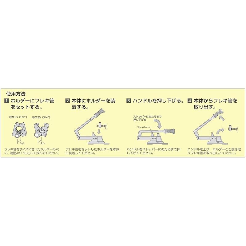 フレキツバ出し工具 3山成形