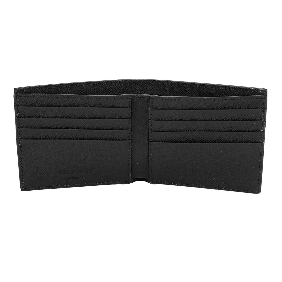 美品 バーバリー フォールディングウォレット TBロゴ 二つ折り財布 レザー 黒 美品 バーバリー フォールディングウォレット TBロゴ 二つ折り財布