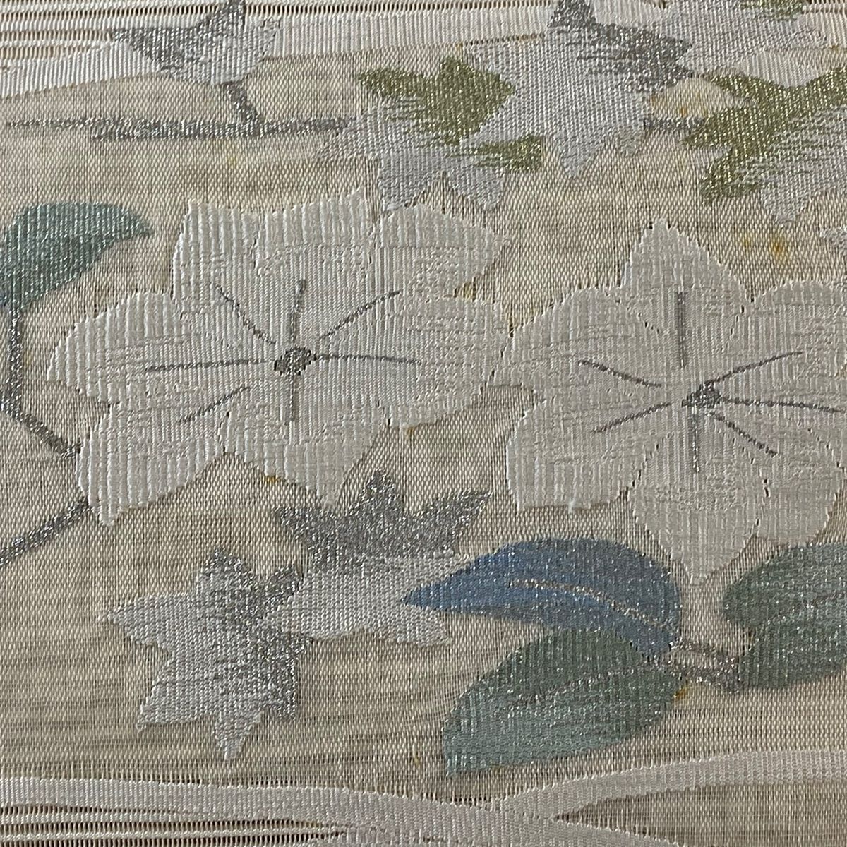 C 夏物 正倉院華文 蜀江文 金銀 太鼓 正絹 薄物 絽 紗 松葉