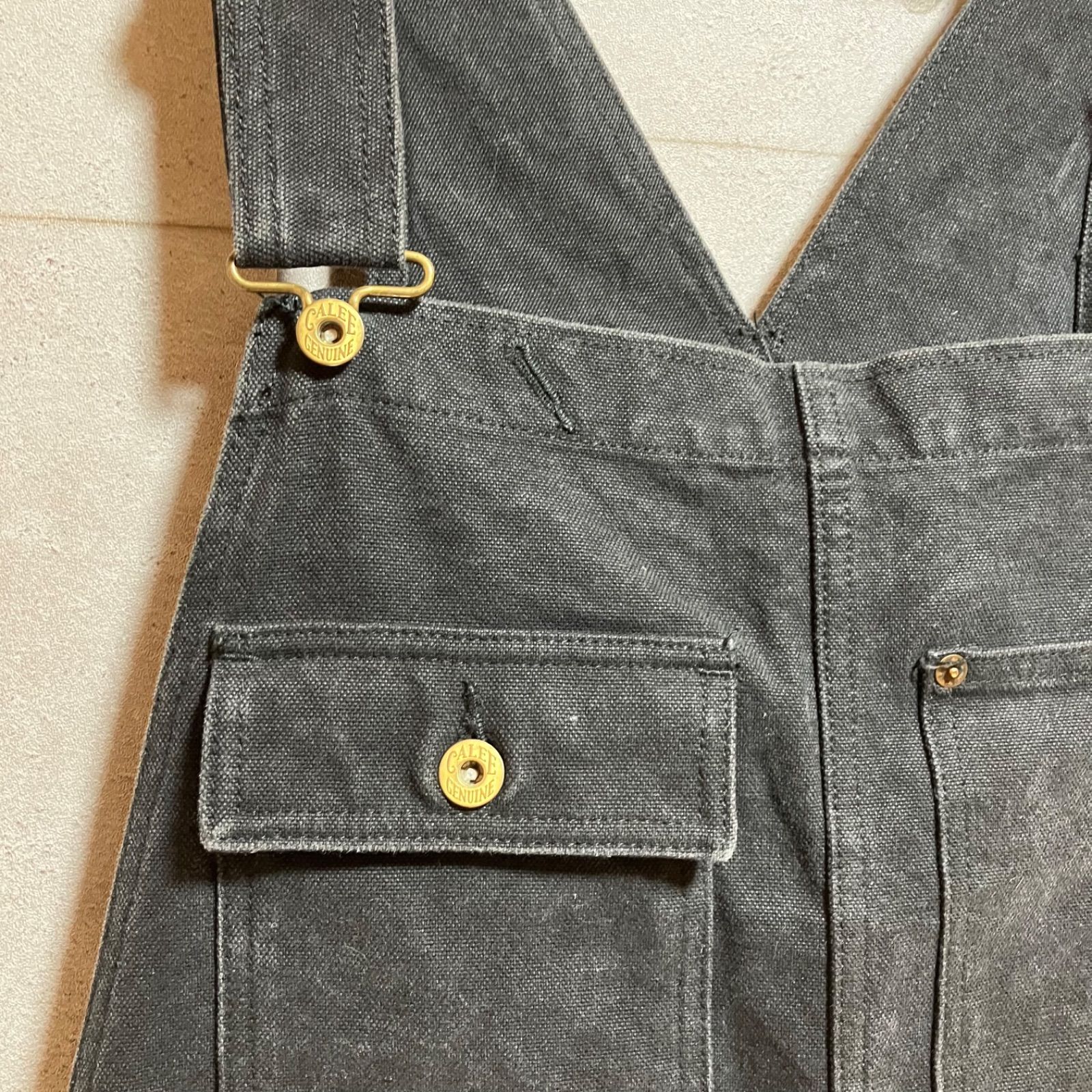 CALEE　キャリー　オーバーオール　L　ブラック CALEE - DECK TYPE WIDE OVERALLS (BLACK) | chord online store