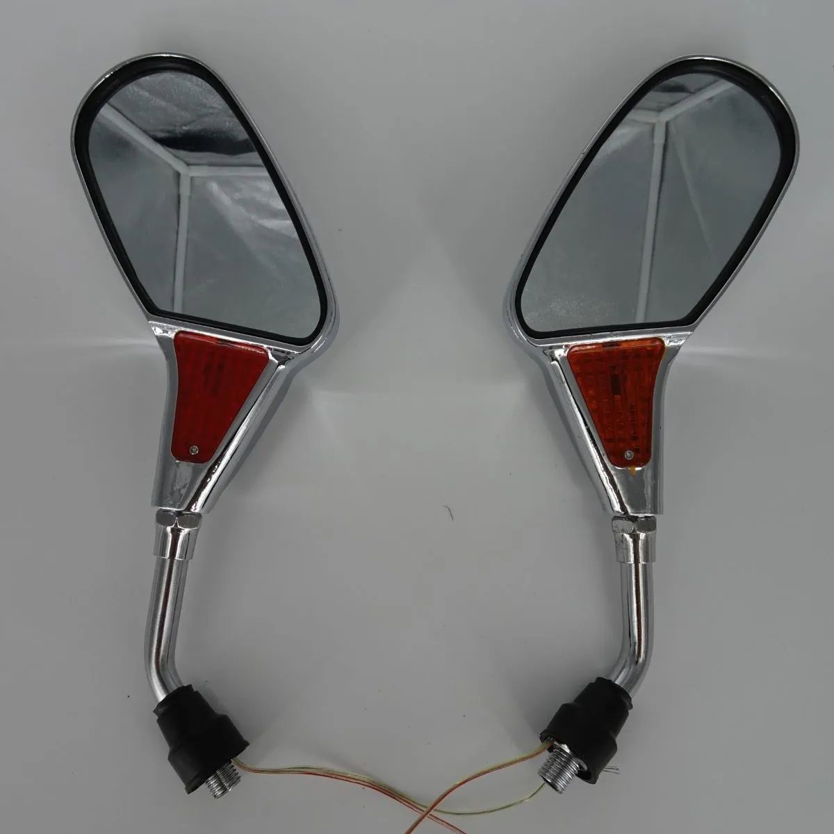訳あり品 バイク用LED付ミニミラ-左右セットブル- 10mm正ネジ 訳あり品 バイク用LED付ミニミラ-左右セットブル- 10mm正ネジ