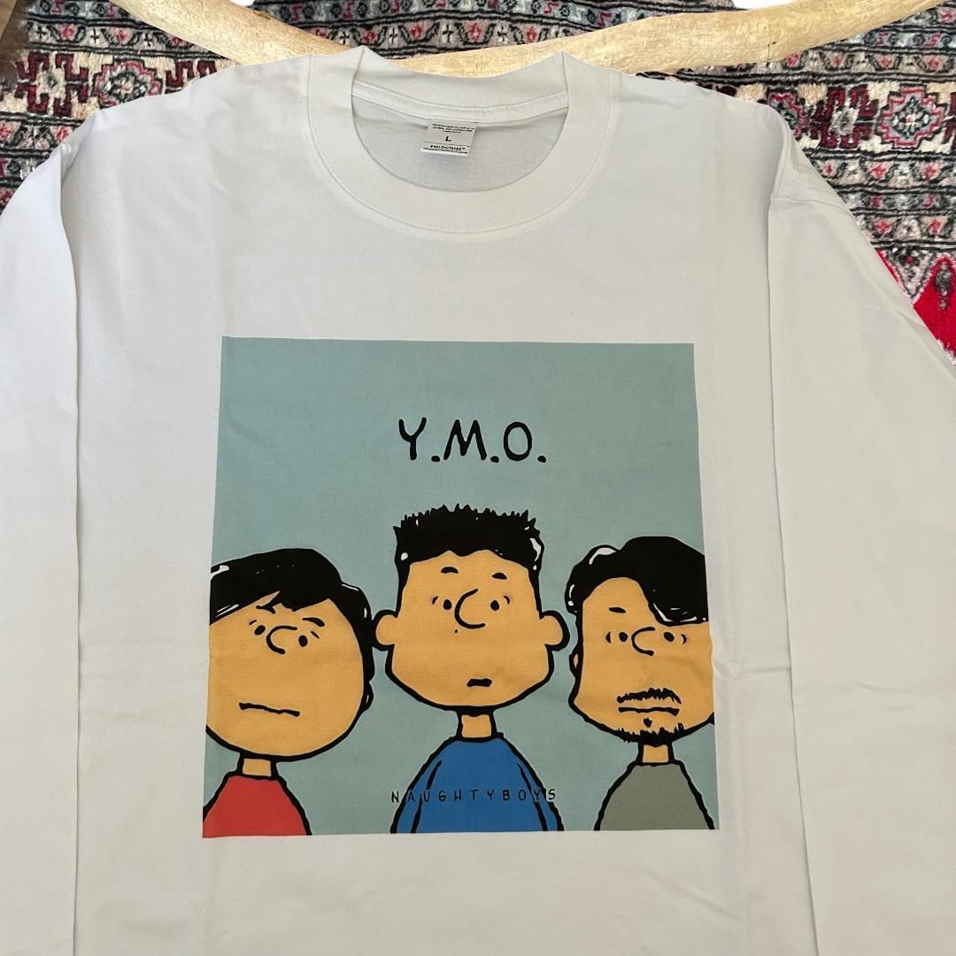 YMO Sakamoto Ryuichi Snoopy Reprint Long Sleeve Men's Brand New White R4 Brand New Unused Retro Unique Wacky Emo Bandron T Cut & Sewn Aggressive Vintage Reprint Vintage Reprint Vintage Clothing Favorite Cotton Male Clothing Tops Stylish High Design Male