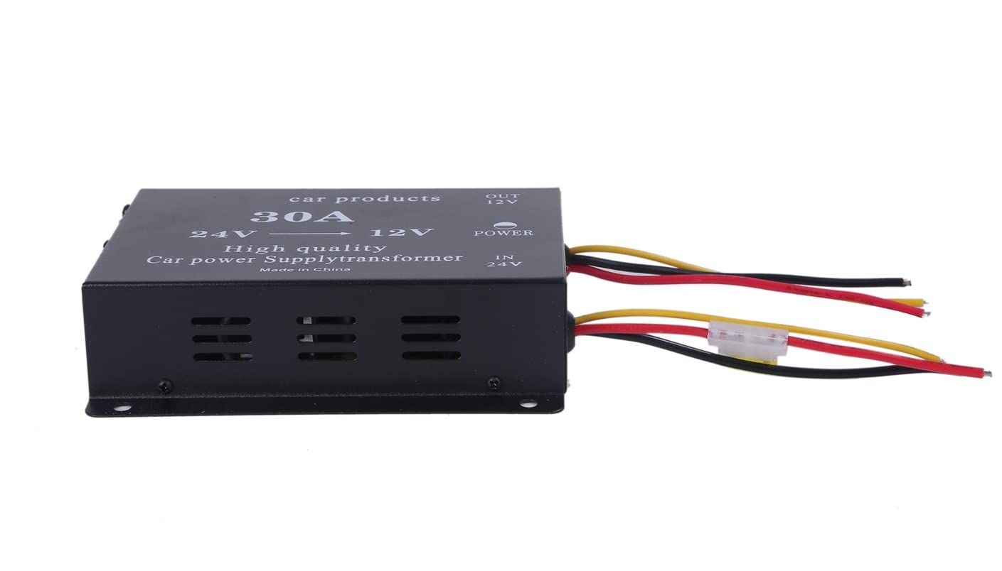 DCDC コンバーター 電圧 変換器 24V→12V 変圧器 デコデコ ヒューズ付 過電圧保護 30A/40A/45A/50A/60A 各種  バックアップ 機能付 大型車 トラック 車 (30A) [30A] - メルカリ