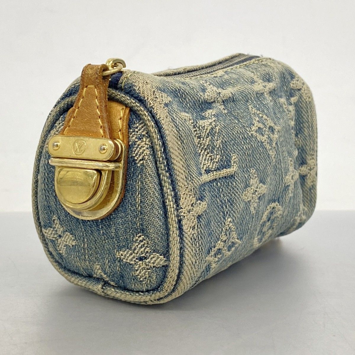 5mb1180-h ルイヴィトン ポーチ モノグラム デニム トゥルース スピーディPM M95082 ブルー レディース