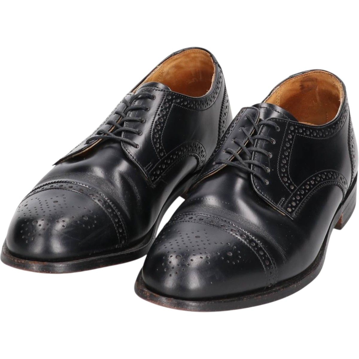 古着 ボストニアン Bostonian CROWNWINDSOR セミブローグ ストレートチップシューズ メンズ27.0cm相当|saa013943