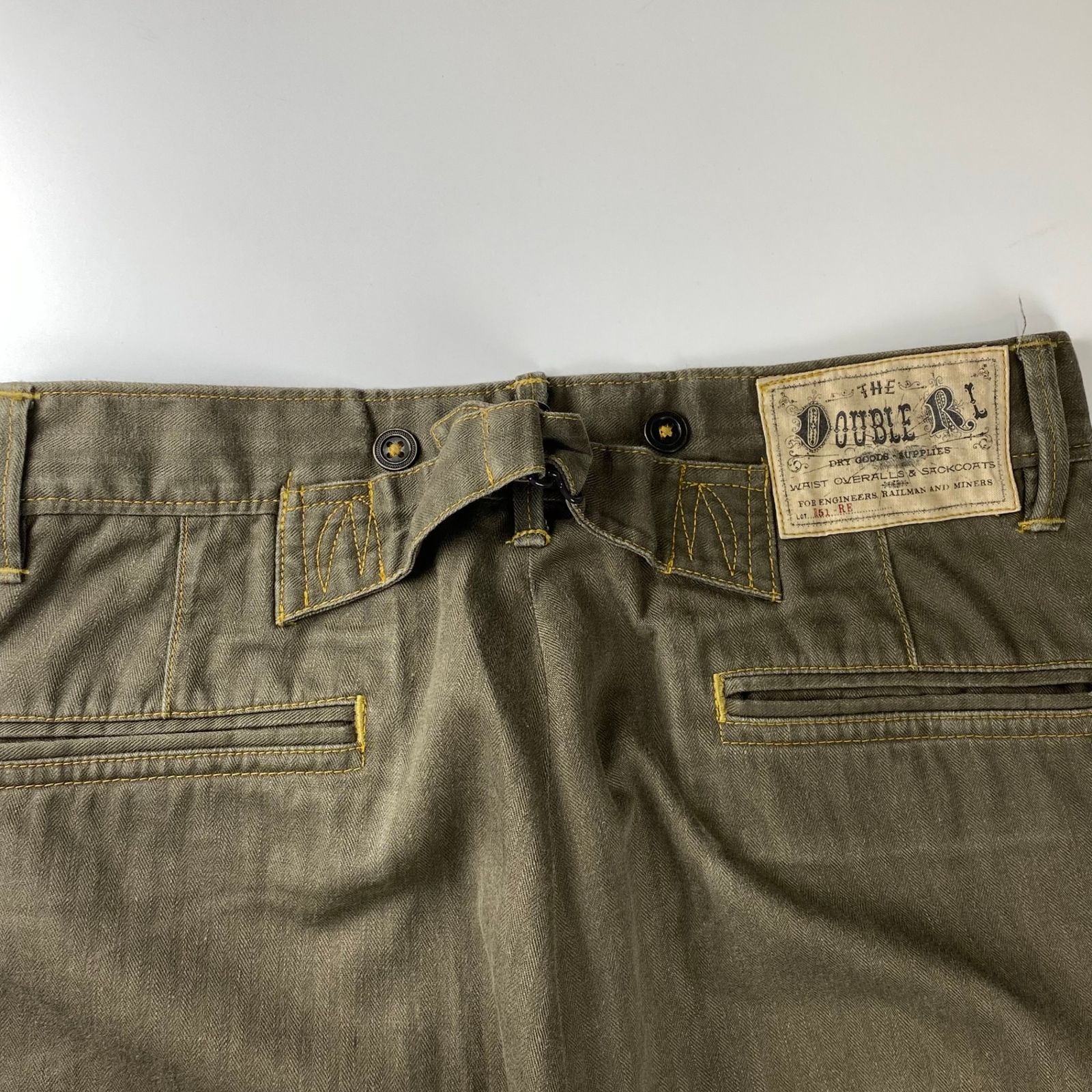 RRL ダブルアールエル / オフィサーリネンコットンヘリンボーンパンツ 