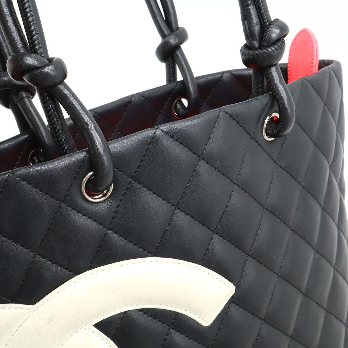 シャネル ソフトカーフ カンボンライン 2wayバッグ A25167 CHANEL シャネル カンボンライン ミディアムトート トートバッグ
