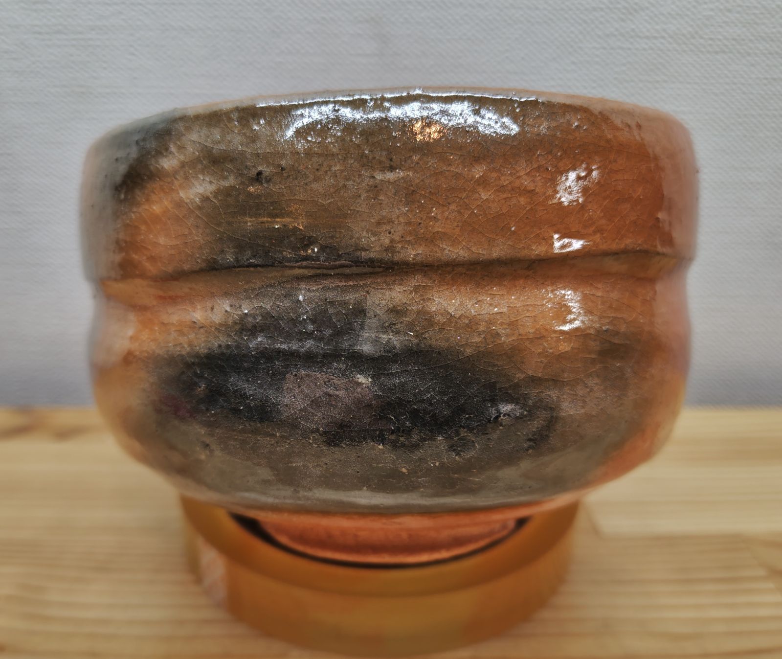 逢絢亭 茶道具 茶碗 赤楽 銘 好日 前大徳書付 佐々木松楽 共箱入り