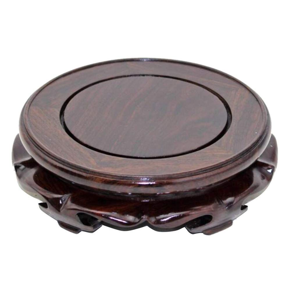 黒檀調 黒カタロパ天然 盆栽的基座 収集品ディスプレイ古底座 (サイズ118.2*4.5cm) 飾り棚飾り台 仏像台座 蓮の台座 木製の台座 木製花台丸型