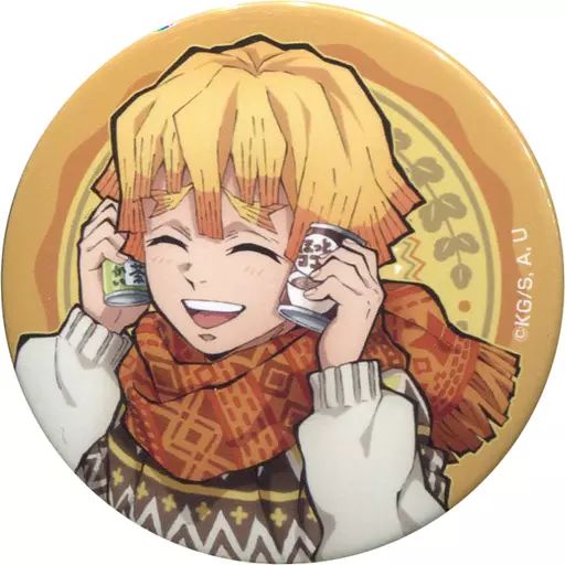 【中古】バッジ・ピンズ 我妻善逸 「鬼滅の刃 ランダム缶バッジ」