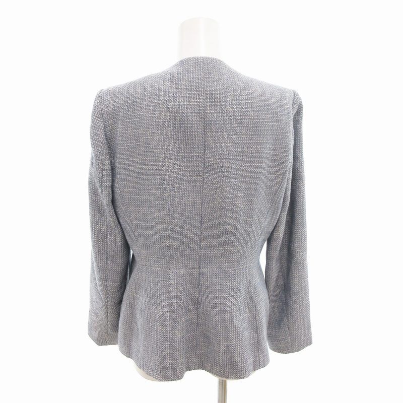 【極美品】ザラ　ノーカラージャケット　テーラードジャケット　ツイード　L ZARA ZARA(ザラ) ツイード ノーカラージャケット レディース