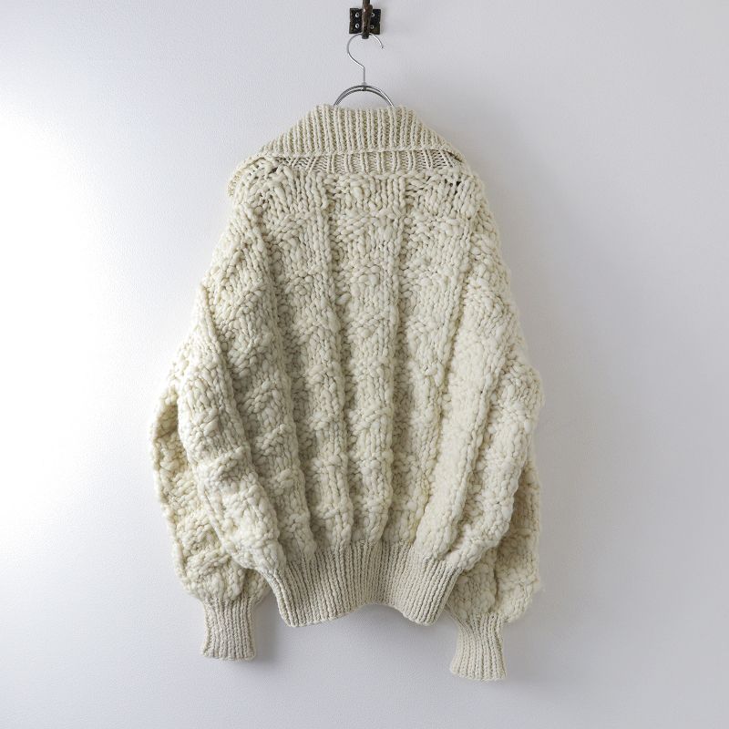 定価8.3万 保管品 2022AW マイディ MAYDI CHUNKY KNIT BOMBER チャンキー ニット ボンバー /アイボリー  ハンドメイド 【2400013633512】 - メルカリ