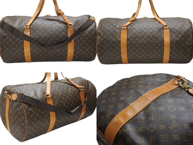 感慨深い LOUIS VUITTON ルイヴィトン ボストンバッグ サックポロション 2WAY M41222 ゴールド金具 ブラウン 4b006988