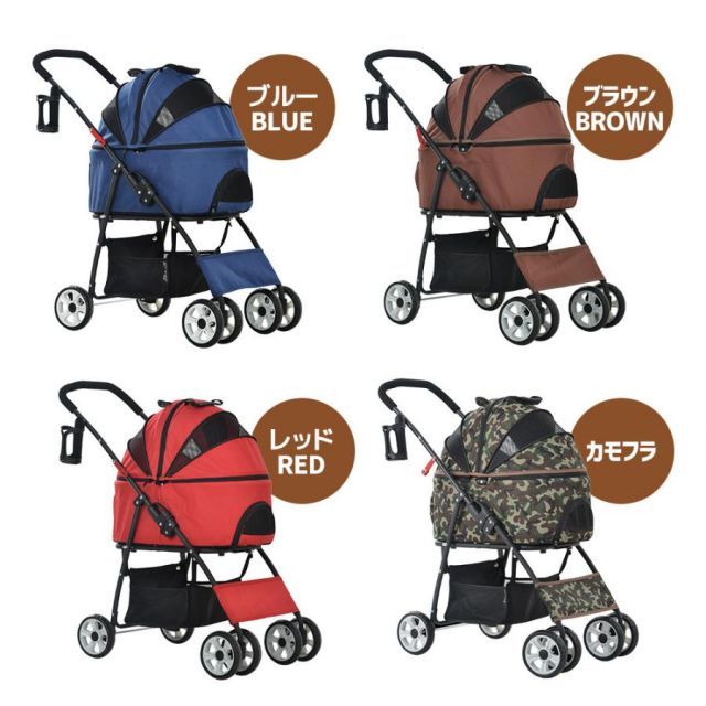  ペットカート 分離式 折りたたみ 洗える 4輪 多頭 犬カート 中型犬 小型犬 ストッパー付き 軽量 収納 組立簡単 工具不要 介護用 ペット ペットカート 猫用品