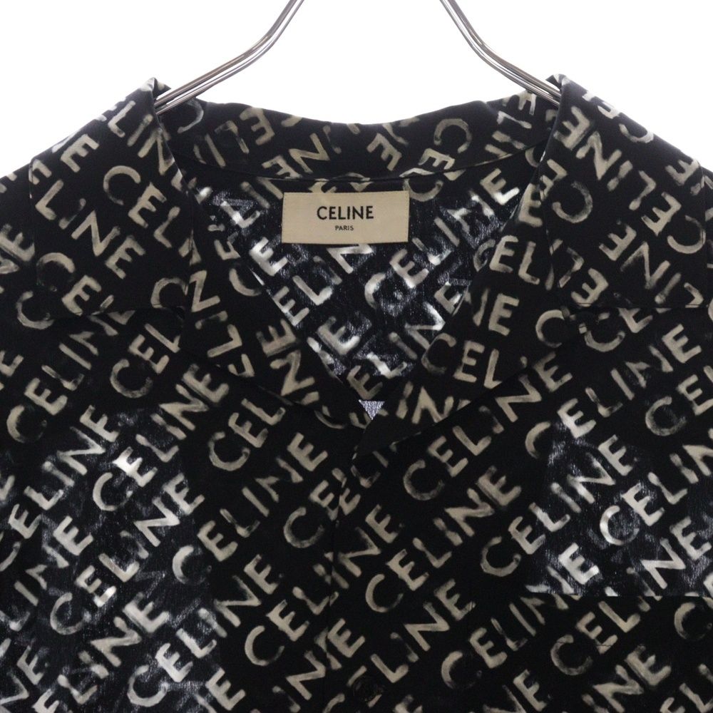 CELINE (セリーヌ) 23AW ロゴプリント オープンカラー半袖シャツ