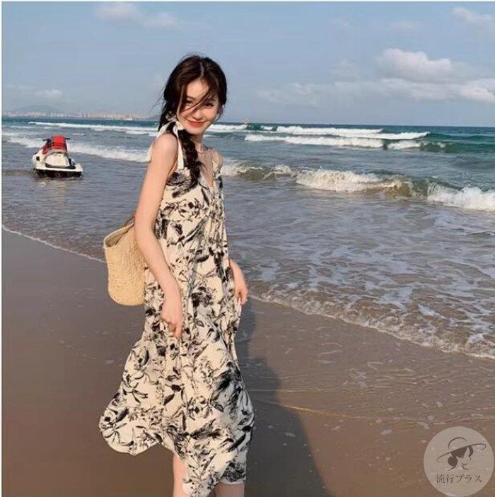 マキシ丈ワンピース キャミソール ロングワンピース レディース