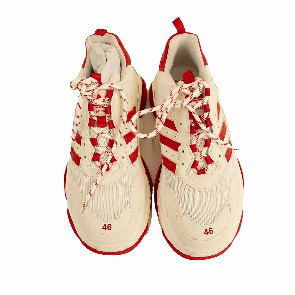 バレンシアガ　トリプルS 白赤 BALENCIAGA ADIDAS TRIPLE S バレンシアガ アディダス 23SS