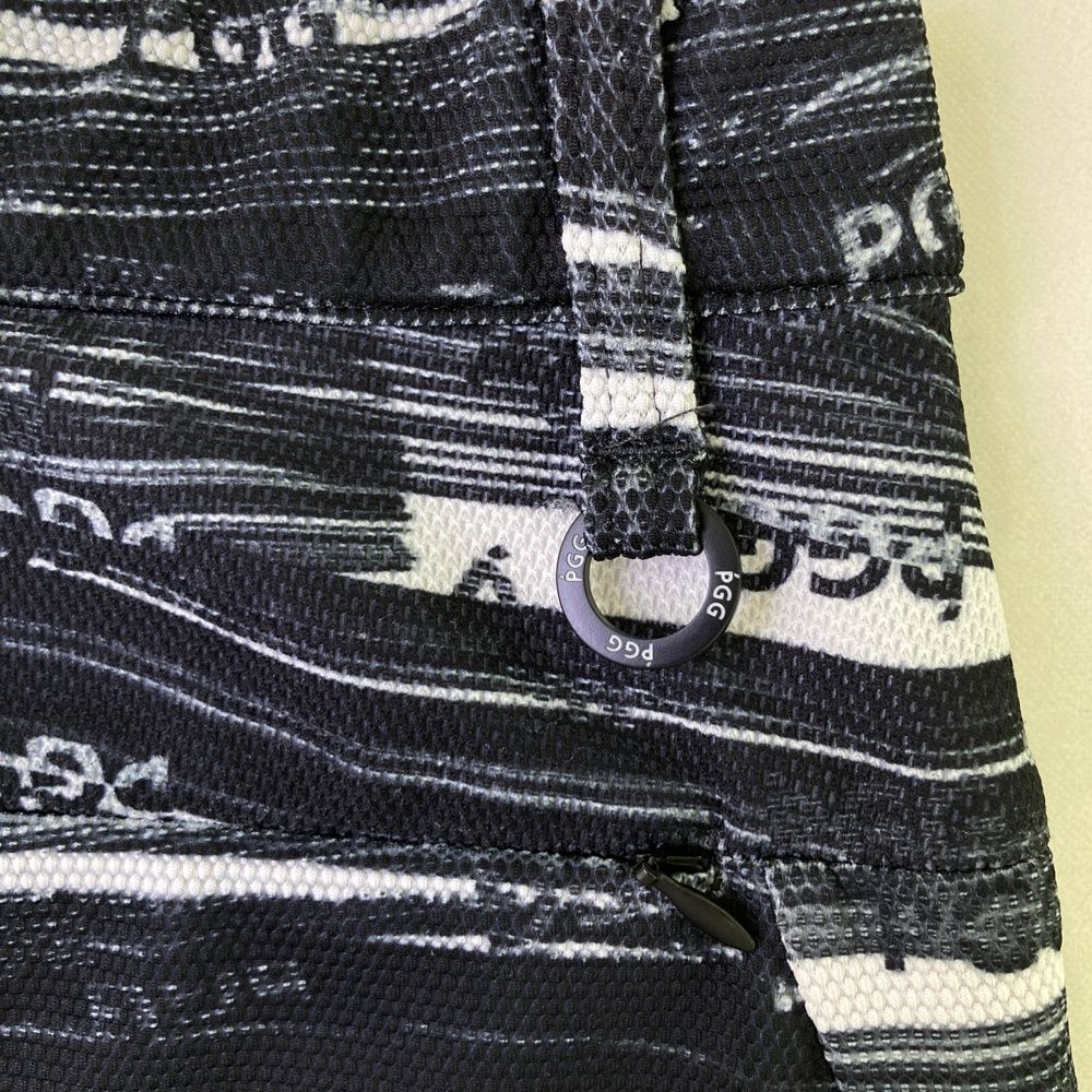 幸福 サイズ 0 PGG PEARLY GATES パーリーゲイツ 2025年モデル 裏地付 ストレッチスカート 総柄 ネイビー系 240101421360 ゴルフウェア レディース ストスト