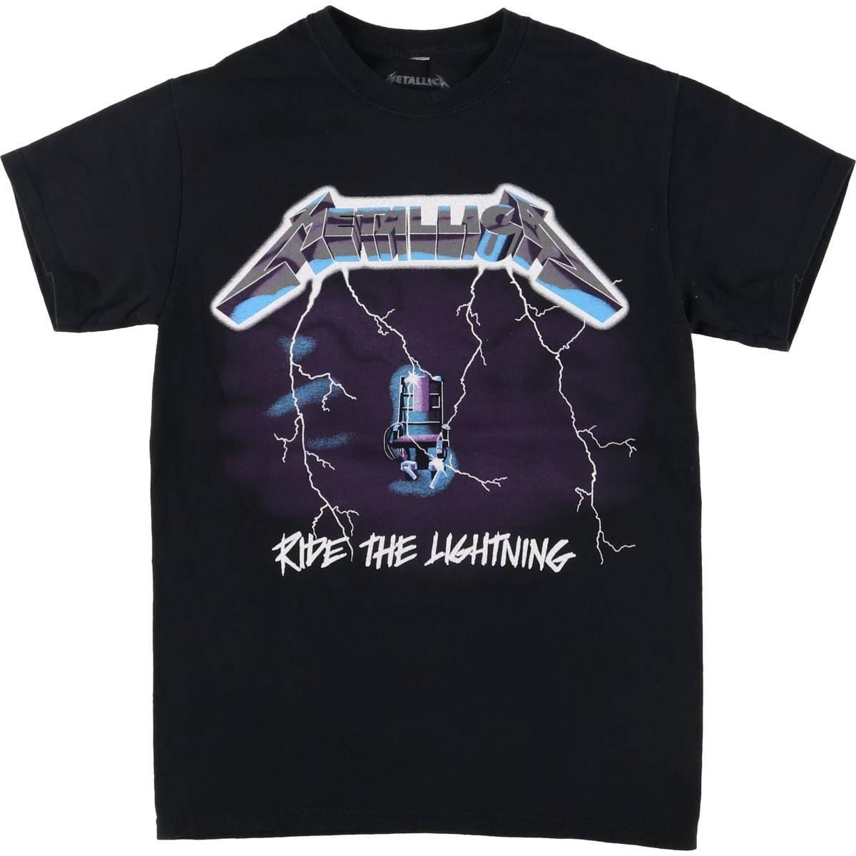 古着 METALLICA メタリカ RIDE THE LIGHTNING バンドTシャツ バンT レディースS相当|eaa537235