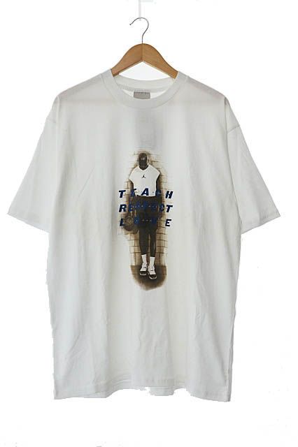 ナイキ NIKE VINTAGE ヴィンテージ 2000 Jordan 11 Tee マイケル ジョーダン フォト プリント 半袖 Tシャツ L 白 ホワイト ブランド古着ベクトル 中古241019