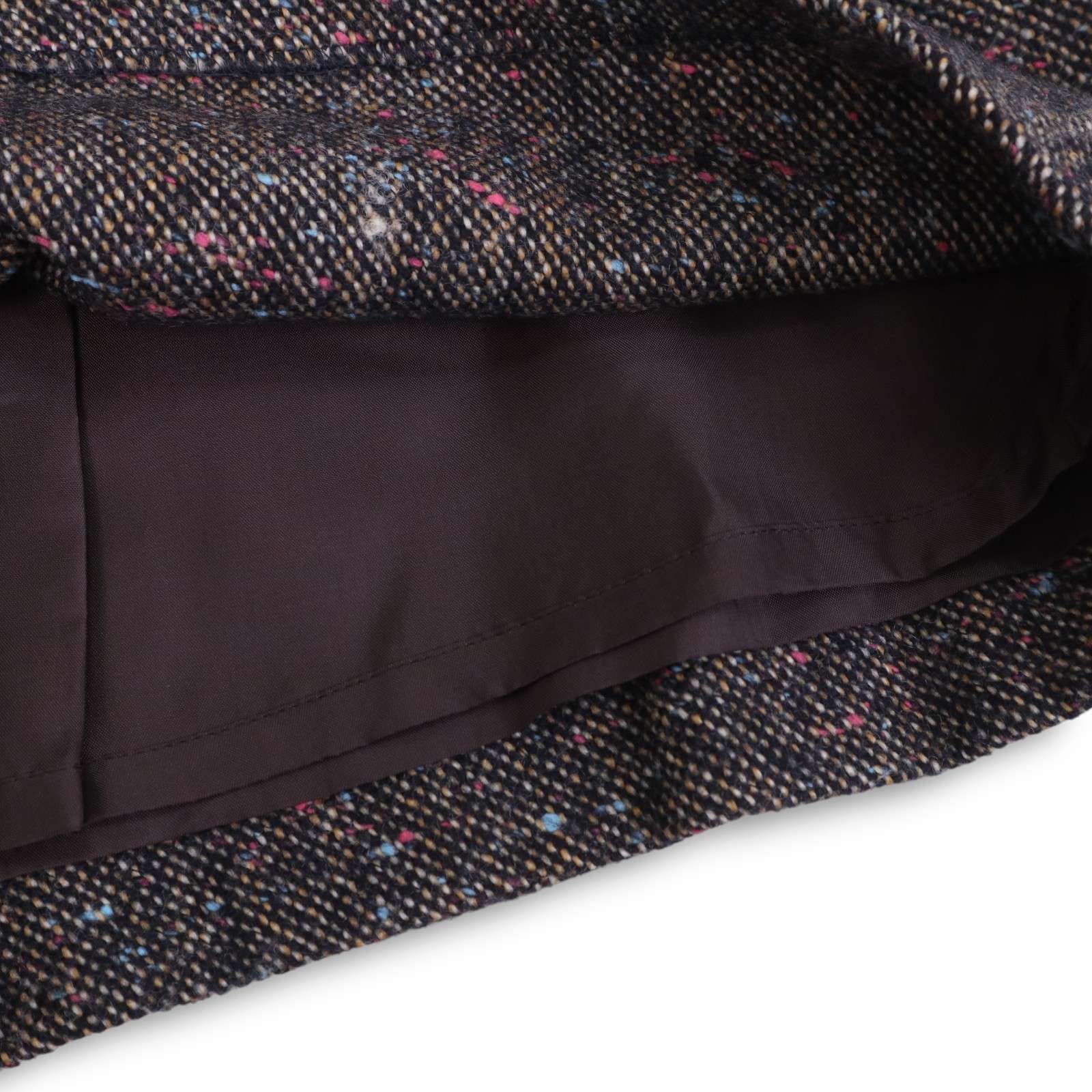  HANAE MORI ハナエモリ 秋冬 ウール ツイード ネップ セットアップ ジャケット キュロット パンツ Sz.40 レディース スカートスーツ上下 ビジネススーツ