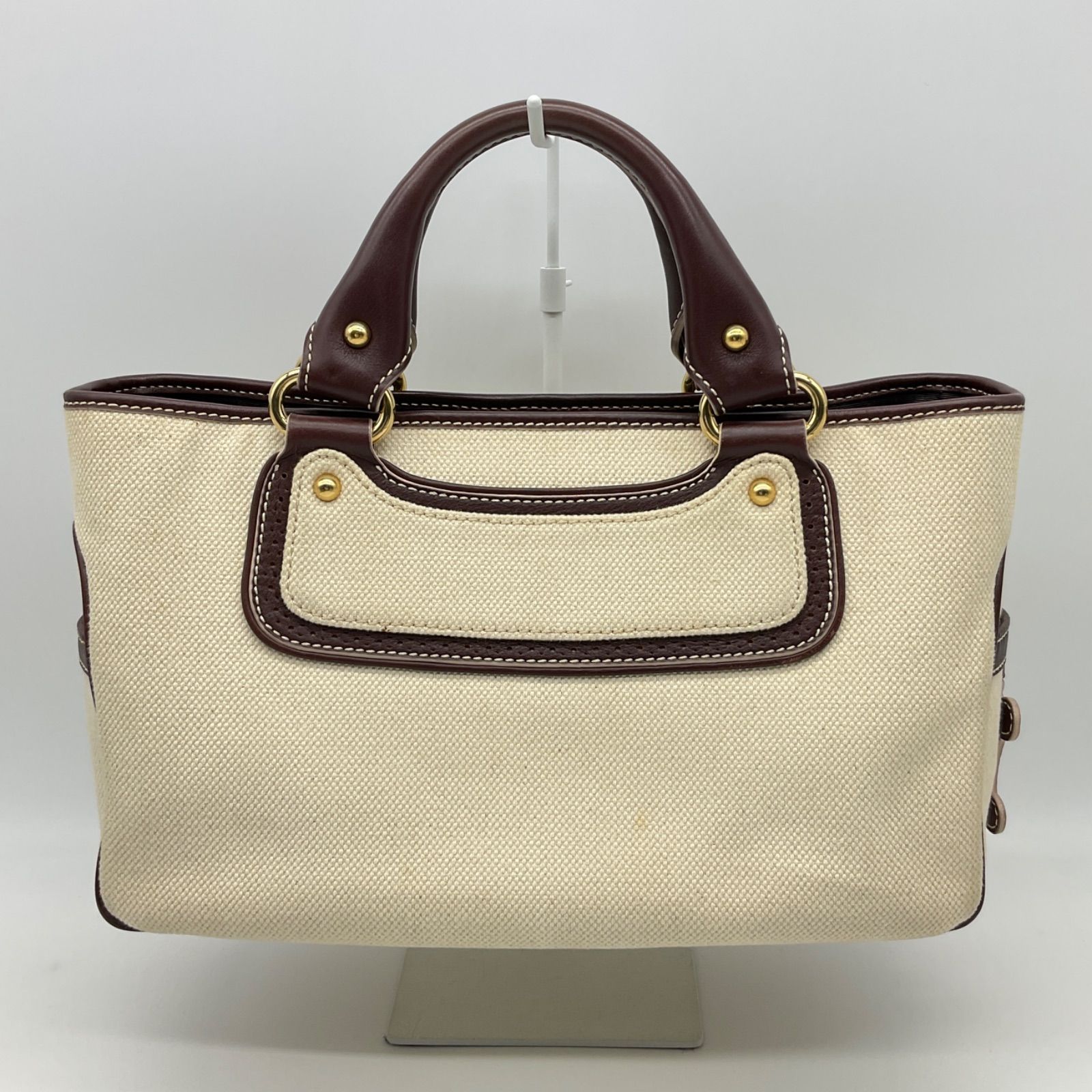 CELINE セリーヌ ブギーバッグ ハンドバッグ キャンバス×レザー 