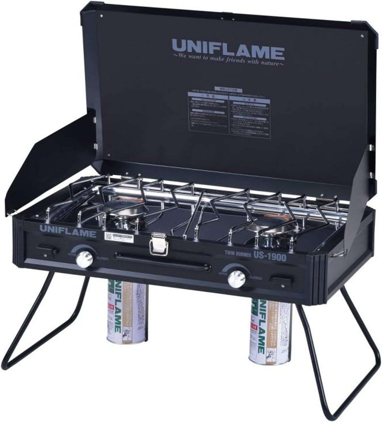 ユニフレーム UNIFLAME キャンプ ツーバーナーコンロ ツインバーナーUS-1900 ブラック LTD 2025年モデル 610350