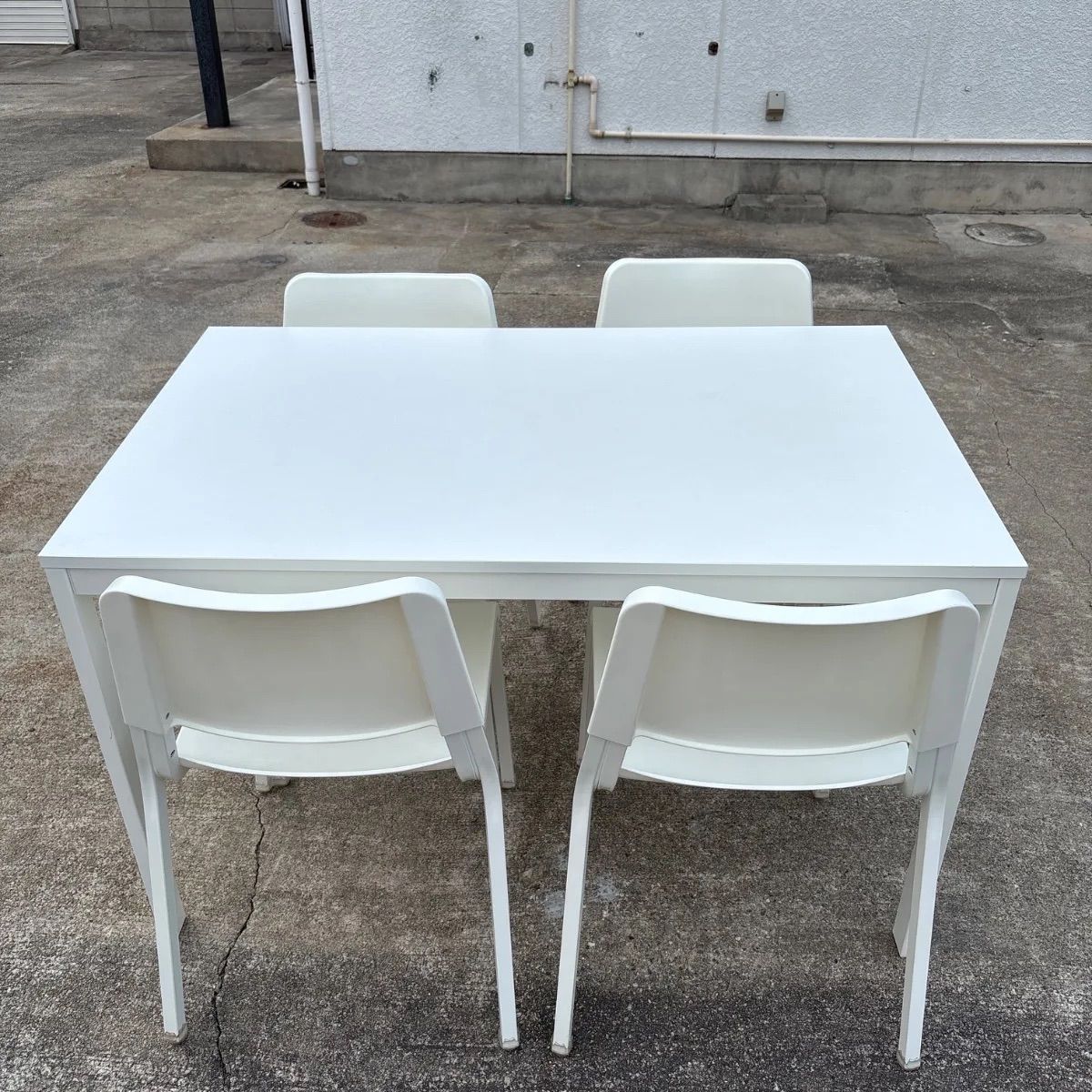 |イケア|伸長式テーブル IKEA VANGSTA ヴァングスタ 180|120x75 サイズ変更可 ホワイト ダイニングテーブル 家具 一軒家 インテリア 4人掛け 6人掛け 4p 6p イス 椅子 テオドレス 4脚 倉庫前引取り げあり