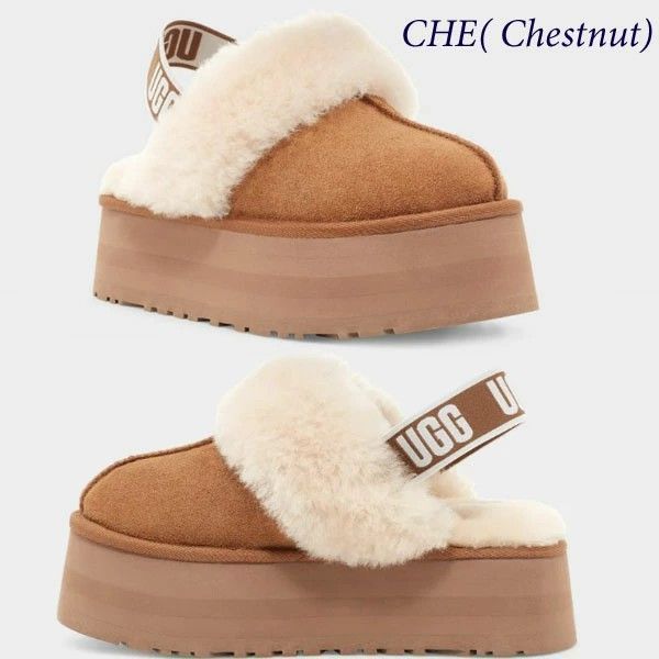 2024秋冬 UGG FUNKETTE burnt cedar アグ ファンケット レディース ugg サンダル ウィメンズ サンダル シープスキン  厚底 CHESTNUT BLACK Burnt - メルカリ