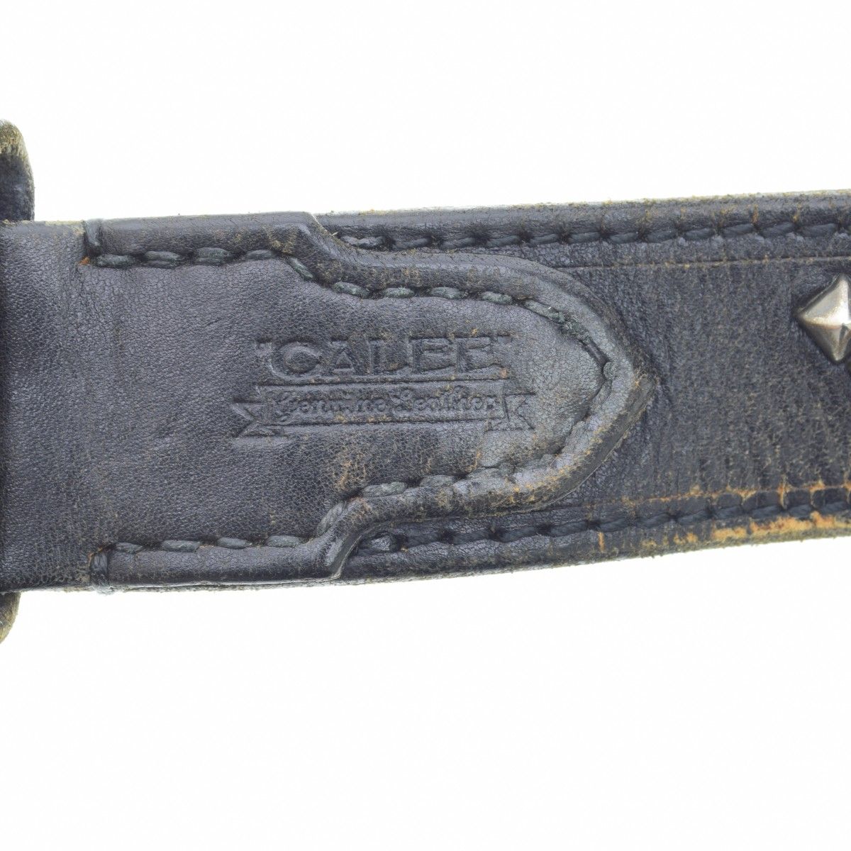 【完売品、入手困難】CALEE スタッズレザーベルト Sサイズ CALEE STUDS LEATHER NARROW BELT | スタッズベルト - ONE'S