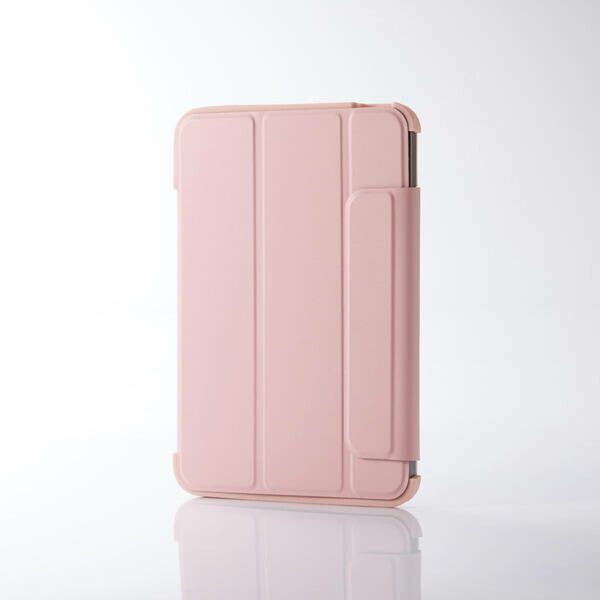 【新品・7営業日以内発送】ELECOM エレコム TB-A24SWVFCPN iPad mini(A17 Pro)/第6世代 8.3インチ用 ケース ソフトレザー 手帳型 2アングル 耐衝撃 背面クリア 薄型 ピンク TBA2【沖縄離島販売不可】