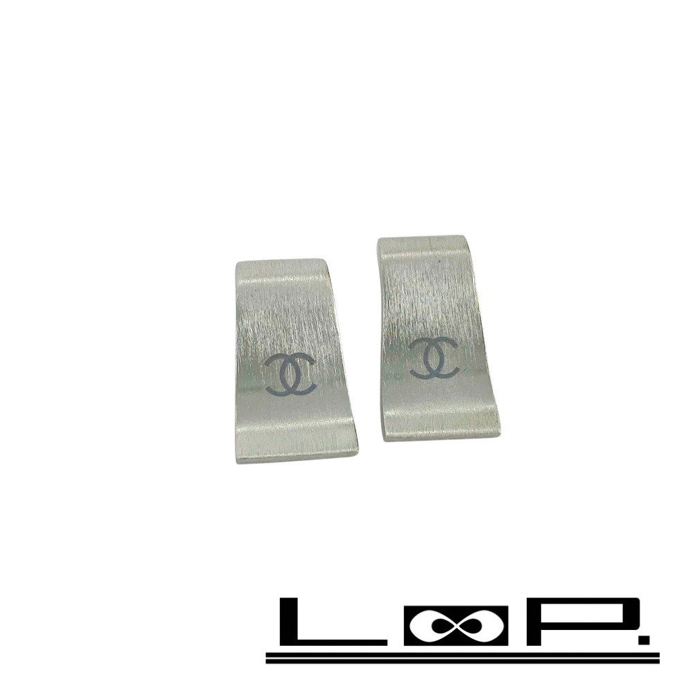新同 シャネル ココ マーク ロゴ ピアス アクセサリー シルバー SS 99A 441462 1