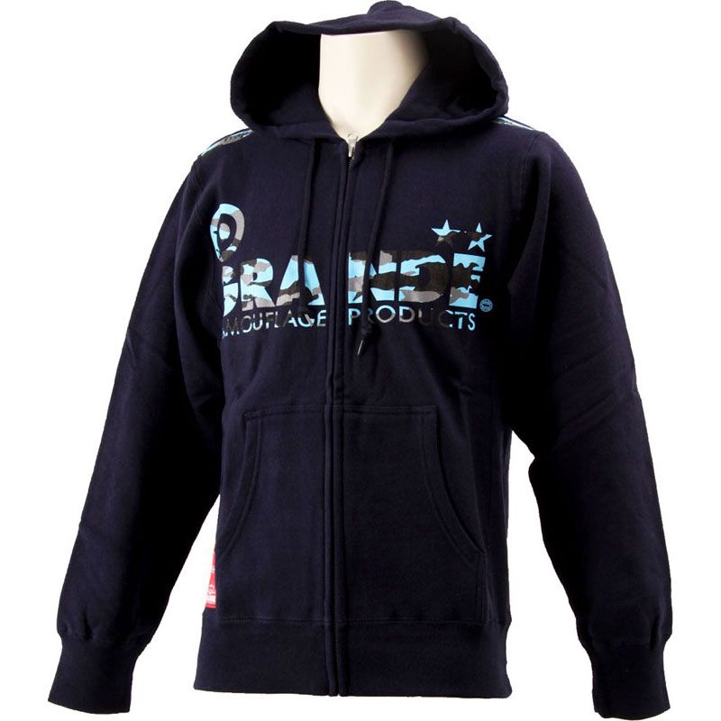 GRANDE.F.P グランデエフピー CAMO スウェット ジップパーカー フットサル スウエットジャケット gfp10166-8781 8781 NVY SAX