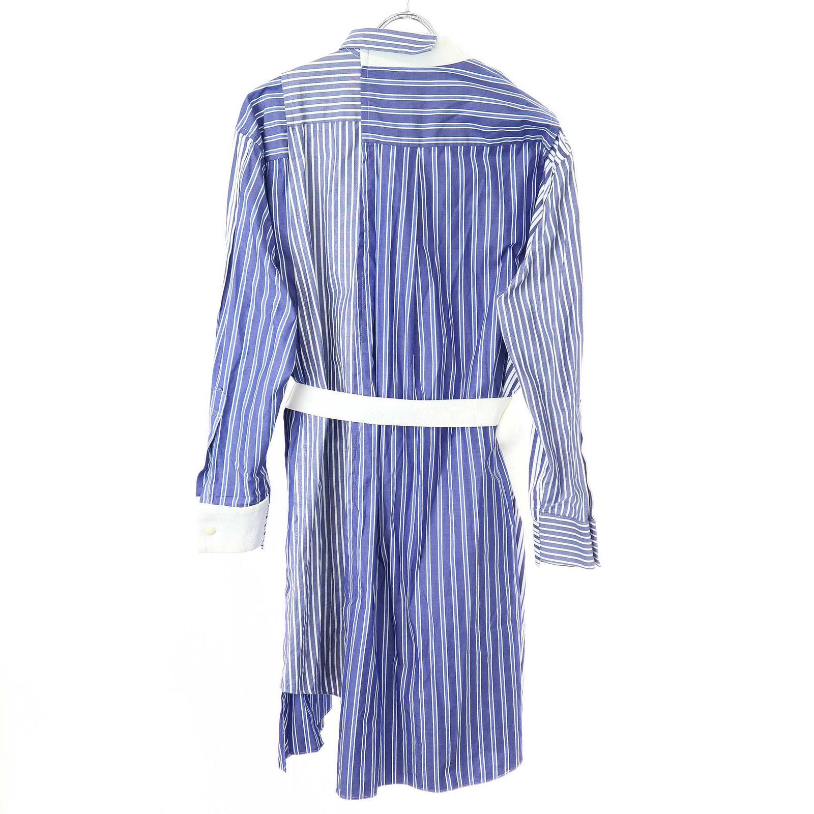 sacai サカイ 18SS アシンメトリーストライプシャツワンピース