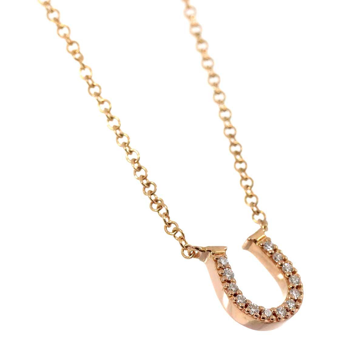 ティファニー TIFFANY&CO. メトロ ホースシュー ダイヤ ネックレス 40cm K18 PG 750 Soleste Necklace 90246977