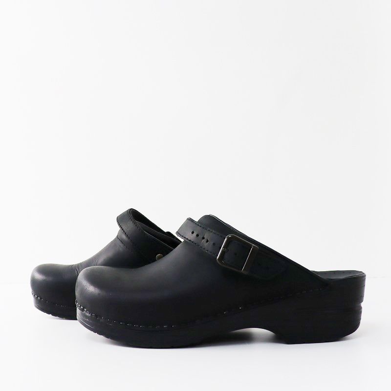 美品 ダンスコ dansko INGRID Oiled イングリッド オイルド クロッグサンダル 41/ブラック メンズ シューズ  25.5-26cm【2400013852500】