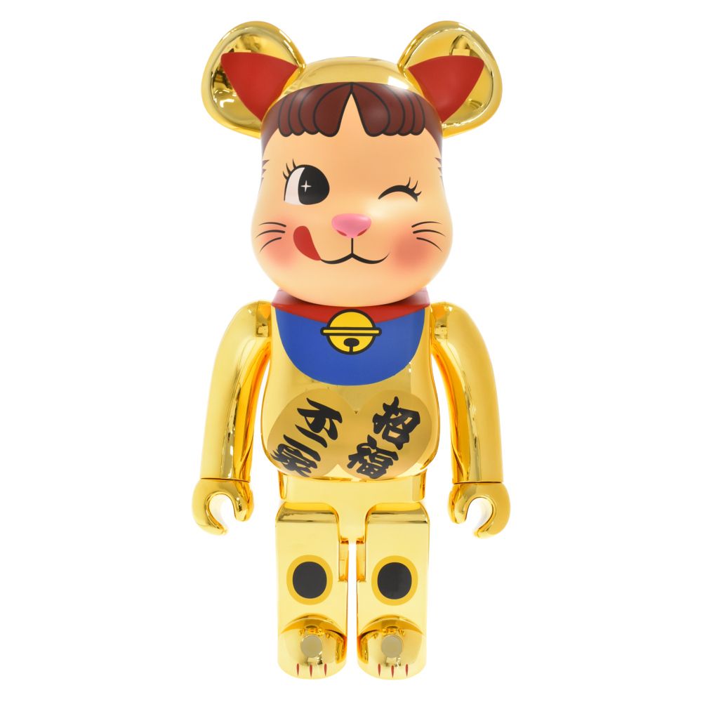 MEDICOM TOY (メディコムトイ) BE@RBRICK 招き猫 ペコちゃん 金メッキ