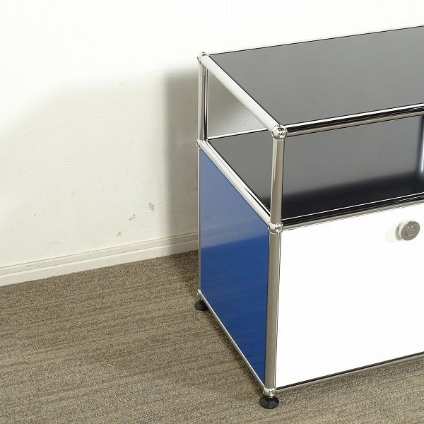 ◾︎SELUNO◾︎ 1モデルルーム展示短期超 USMハラー サイドボード ドロップダウンドア×1 白×青×黒 12万 ハーマンミラーヴィトラノール MARWIL-DEMENAGEMENTS_CH