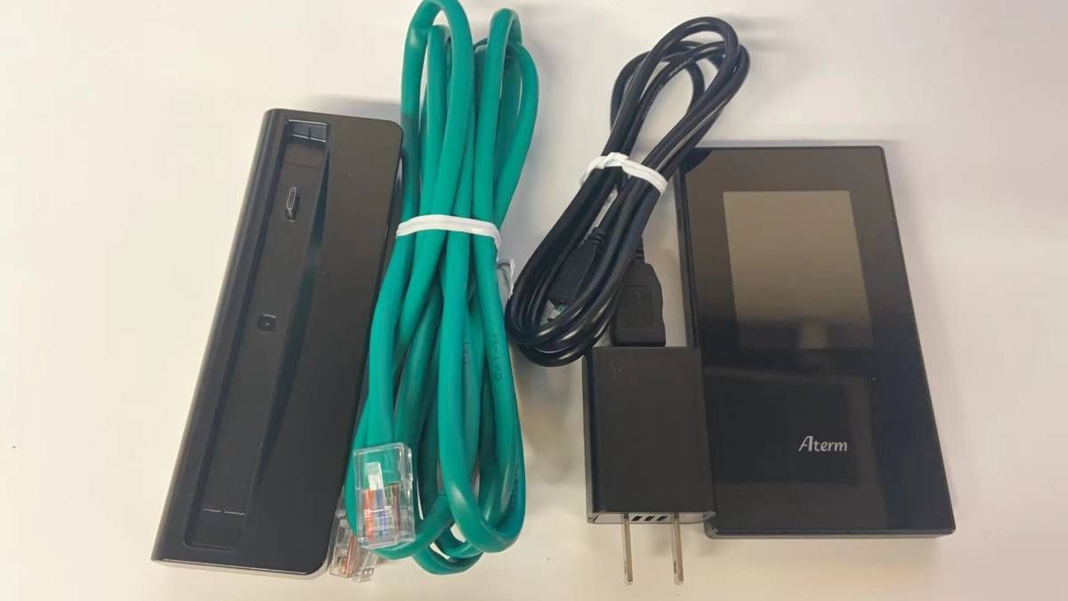 NEC Aterm MR05LN 3B モバイルルーター クレードルセット 中古-とても