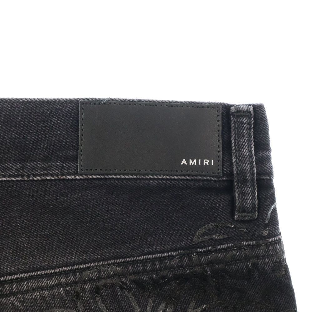 AMIRI (アミリ) 25SS SCRIPT CRYSTAL STRAIGHT VINTAGE BLACK