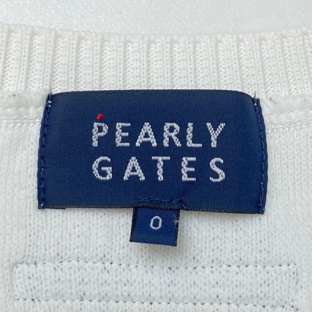 PEARLY GATES ホワイト ベスト PEARLY GATES パーリーゲイツ ゴルフ ニットベスト ホワイト PGロゴ