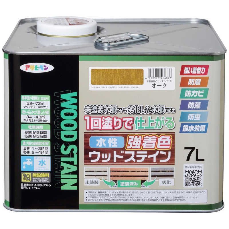 送料無料 ♥ 未開梱 アサヒペン AP 水性強着色ウッドステイン 7L オーク 9019145