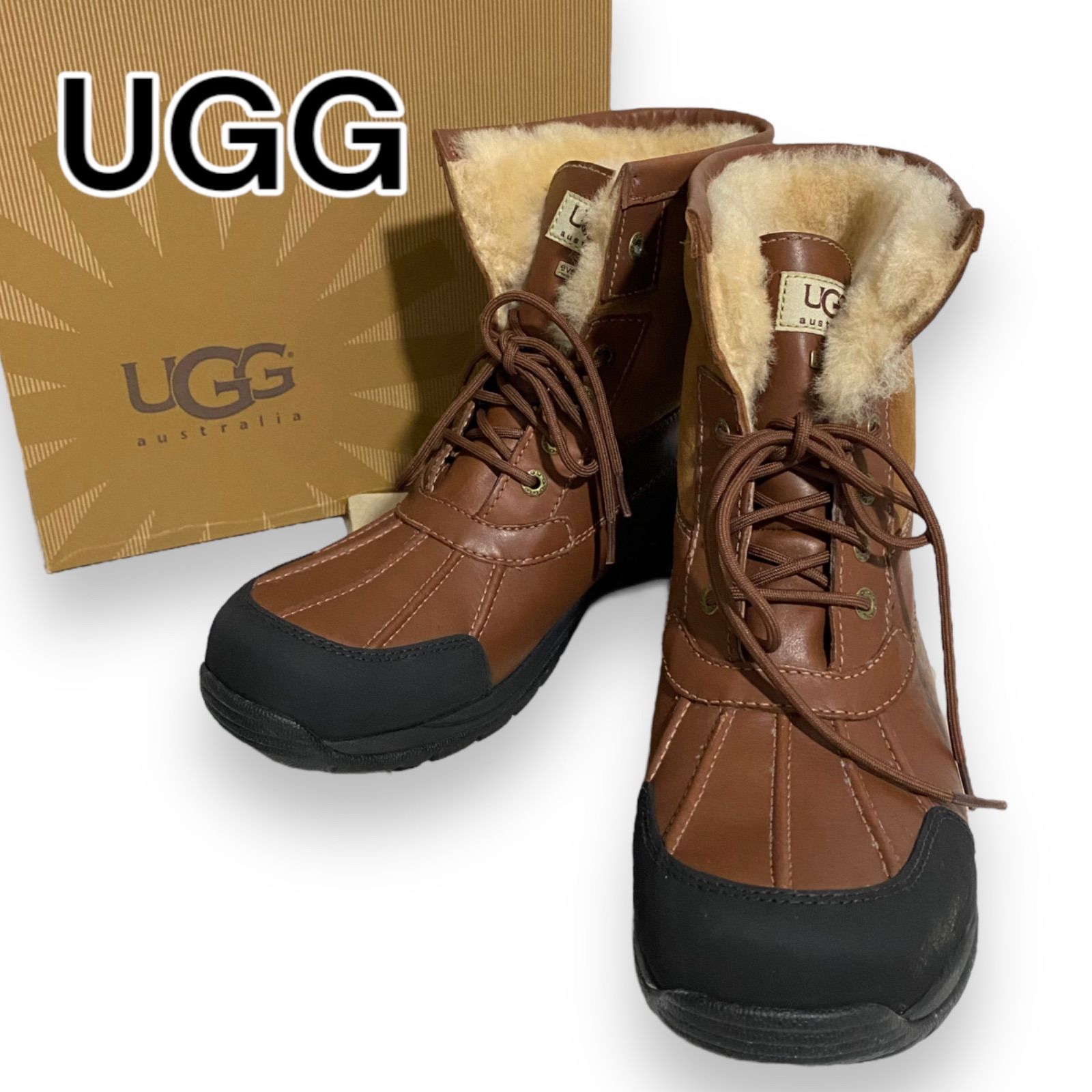 UGG アグ ハイカットブーツ ヒルガード ビブラムソール 中ボア ブラウン系 メンズ サイズ29cm HILGARD 3017 M WRCH -  メルカリ