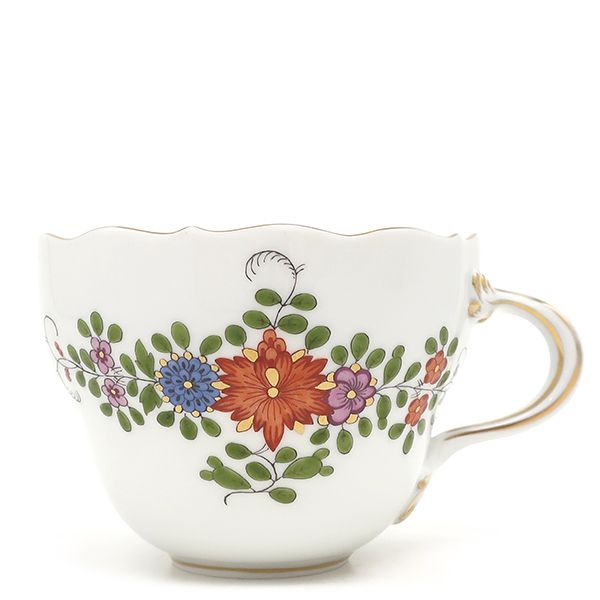 マイセン MEISSEN 食器 インドの華 カップ＆ソーサー 陶磁器 ホワイト×マルチカラー×ゴールド 白 コーヒー ティー ソーサ―なし