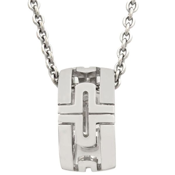 ブルガリ BVLGARI ネックレス オープンパレンテシ K18WG ホワイト 