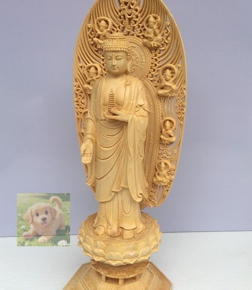 最 総檜材 仏教 木彫仏教 精密彫刻 薬師如来立像 仏像 43CM SKLAD-KIRPICHA_RU