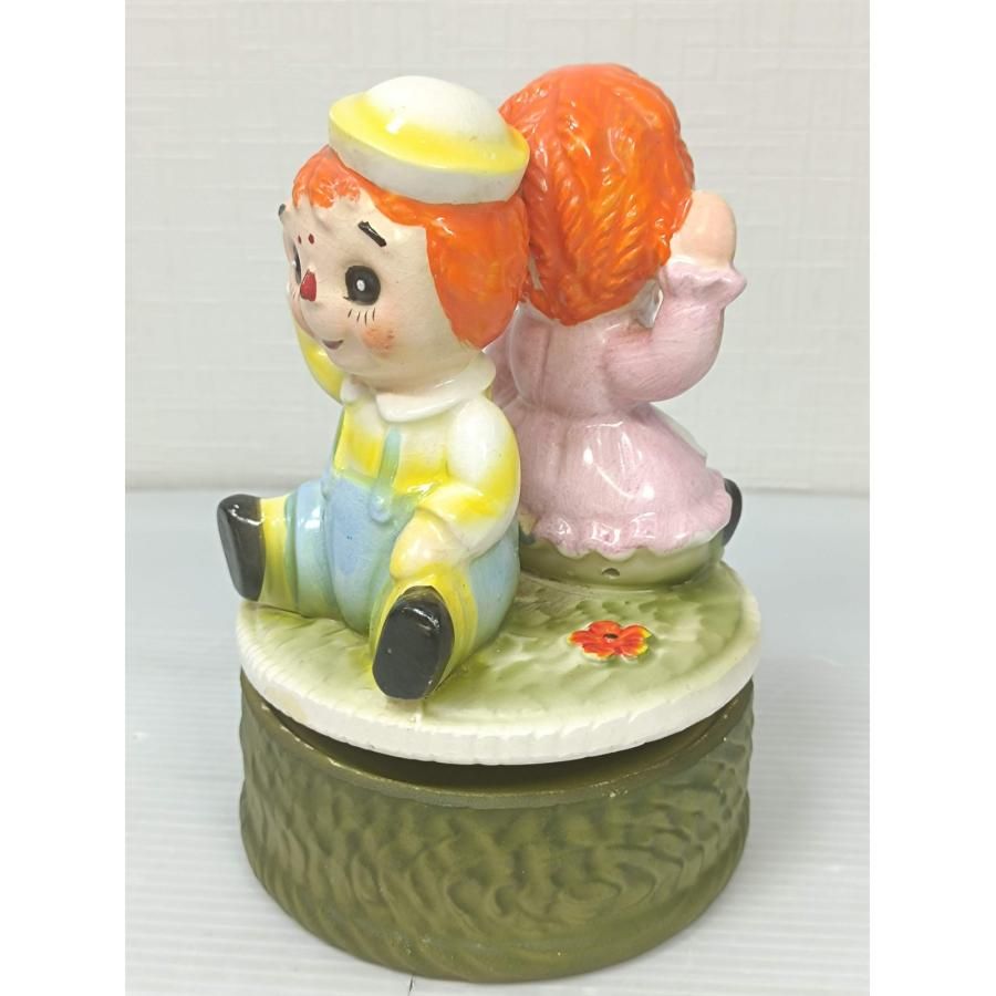 アンティーク　ラガディアン&アンディ　オルゴール　アメトイ ☆RAGGEDY ANN&ANDY/ラガディ・アン & アンディ オルゴール付 置物☆検