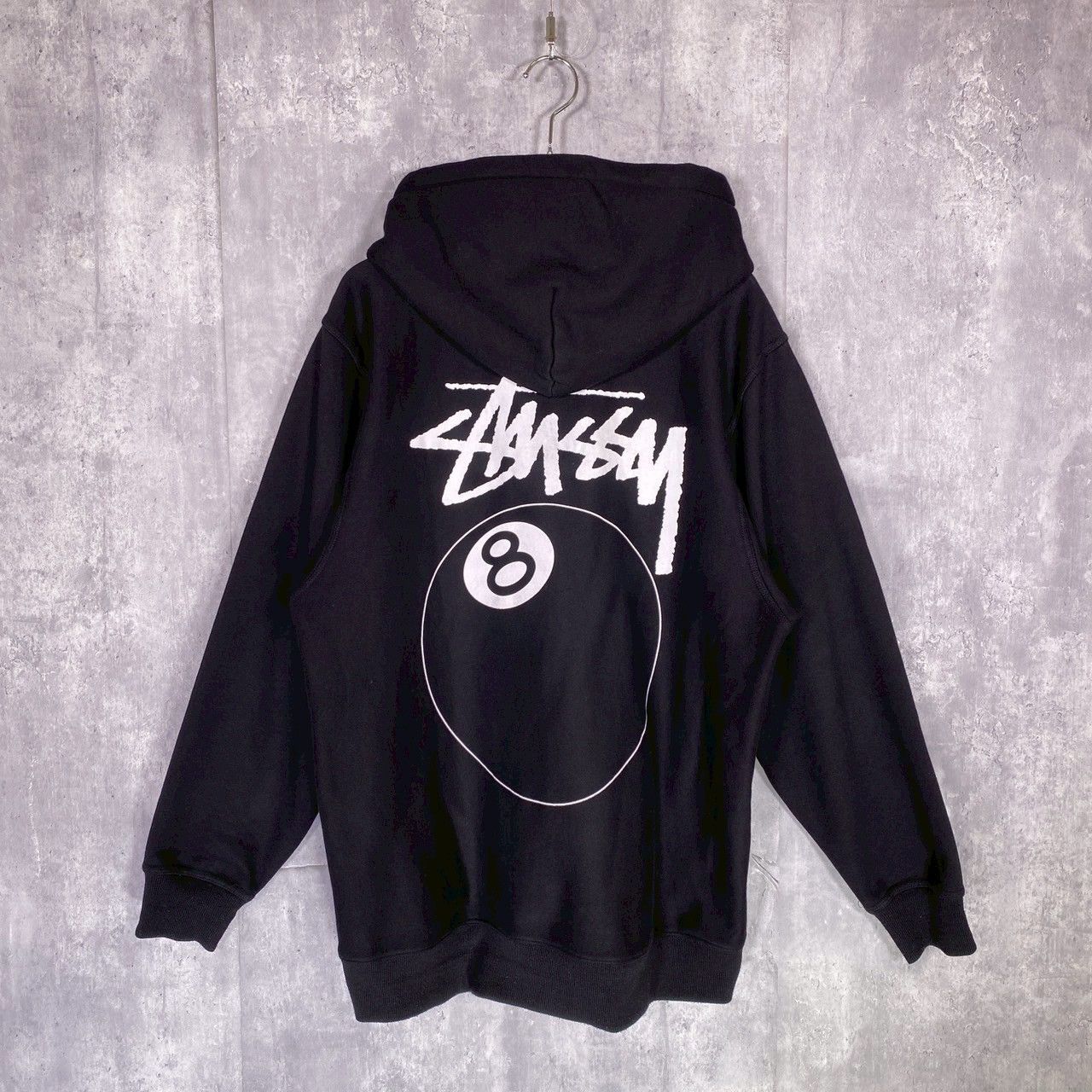 STUSSY』ステューシー (XL) 8ボールバックプリントジップパーカー 
